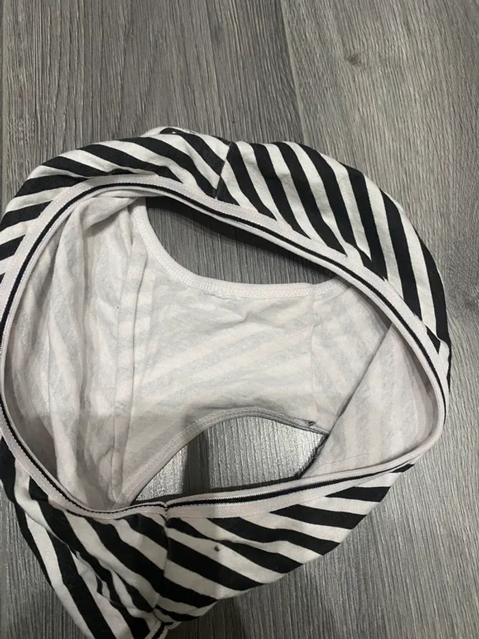 Culotte rayée noire et blanc M élastique à la taille - photo numéro 3