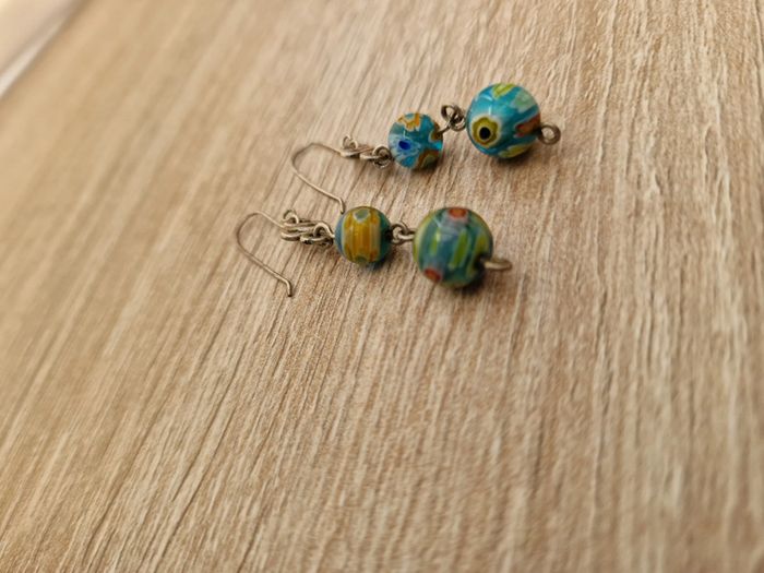 Parure Bijoux Boucle D'oreilles Serpents Perles Collier Réglable Soleil Perle - photo numéro 12
