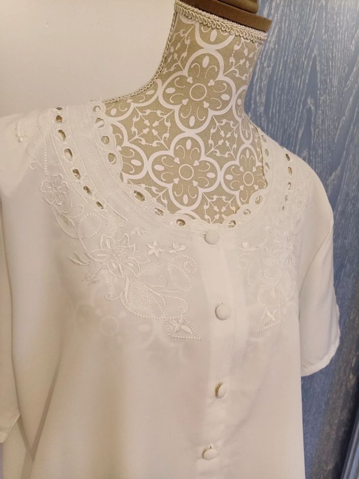 Chemisier / blouse femme blanc - photo numéro 4