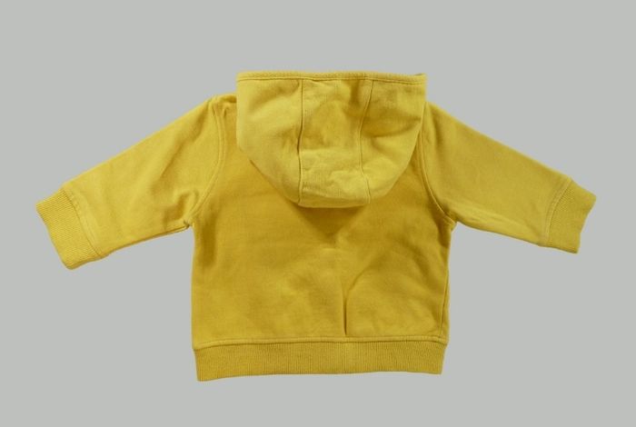Veste sweat zippé capuche molleton jaune carreaux Obaïbi 6 mois 67 cm garçon - photo numéro 4