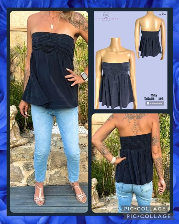 💙 bustier marine fluide SOLDÉ -40% 💙
