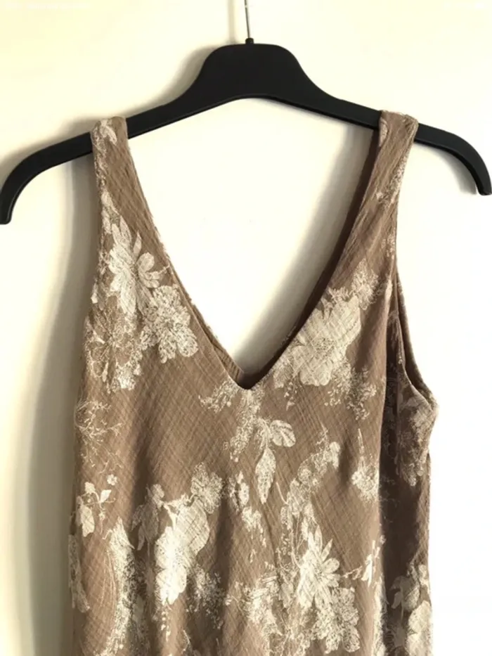 Robe d’été légère à imprimés fleuris en viscose taille unique - photo numéro 2