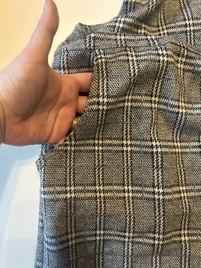 Robe salopette très bon état pour femme taille couleur gris et noir motifs Prince De Galles - photo numéro 5