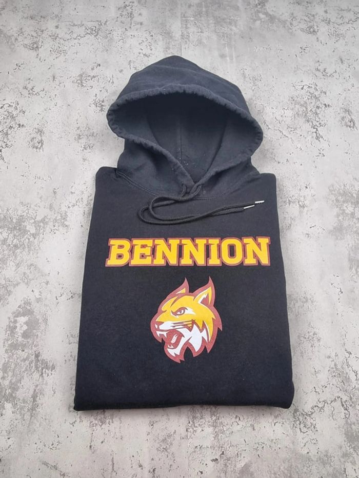 Pull à capuche universitaire Bennion noir, L Hommes - photo numéro 2