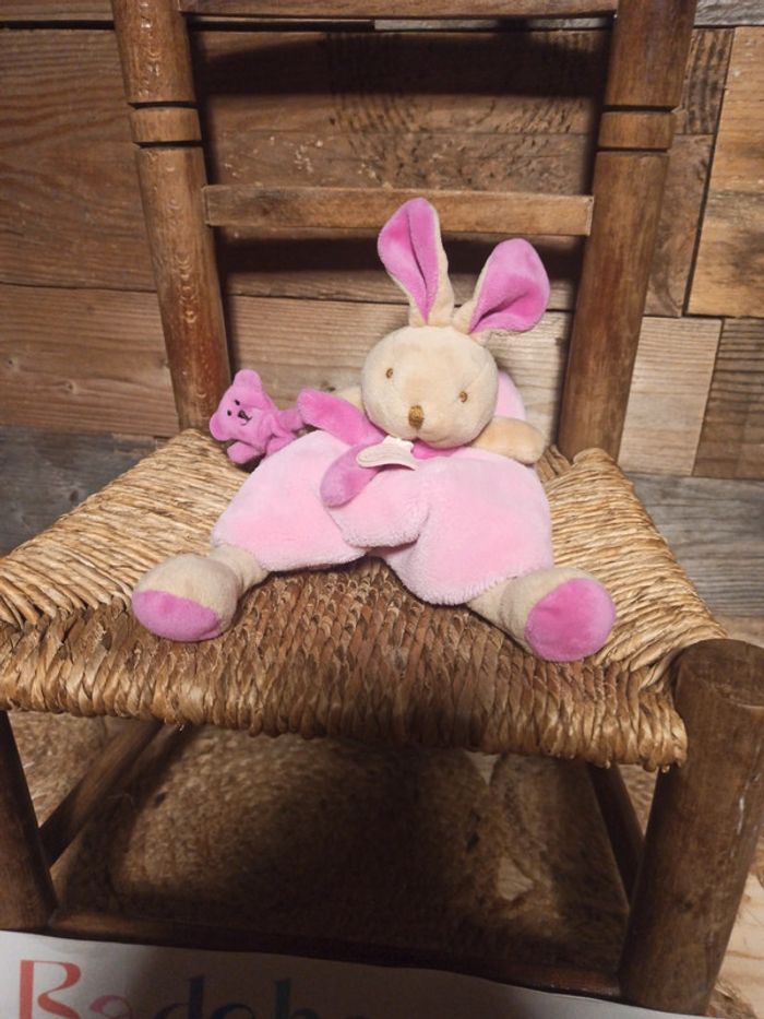Doudou lapin rose graffitis doudou et compagnie tbe - photo numéro 2