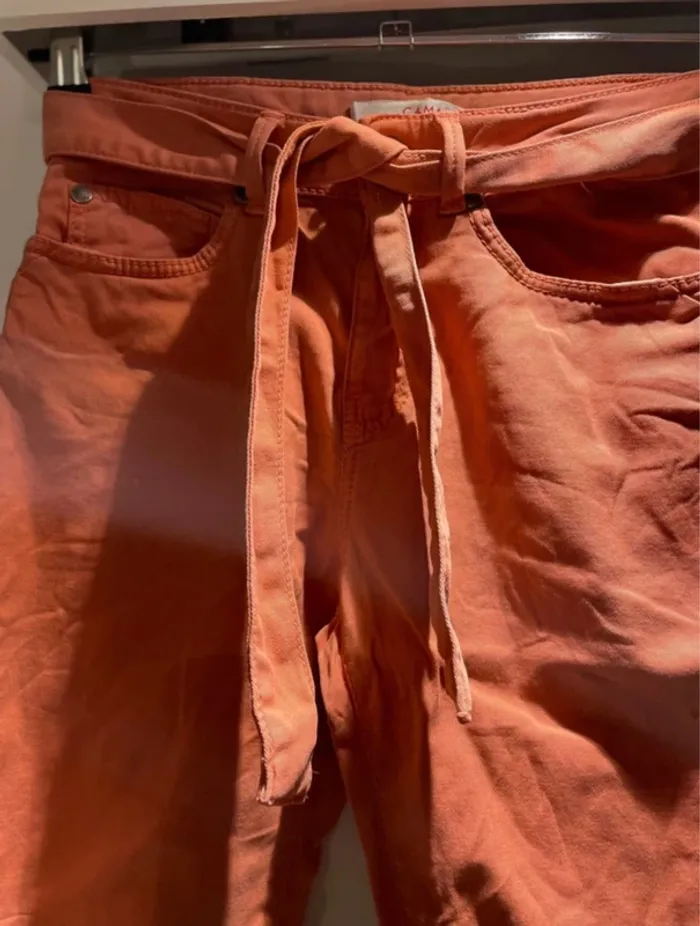 Pantacourt Camaïeu corail - Taille 34 - Très bon état - photo numéro 8