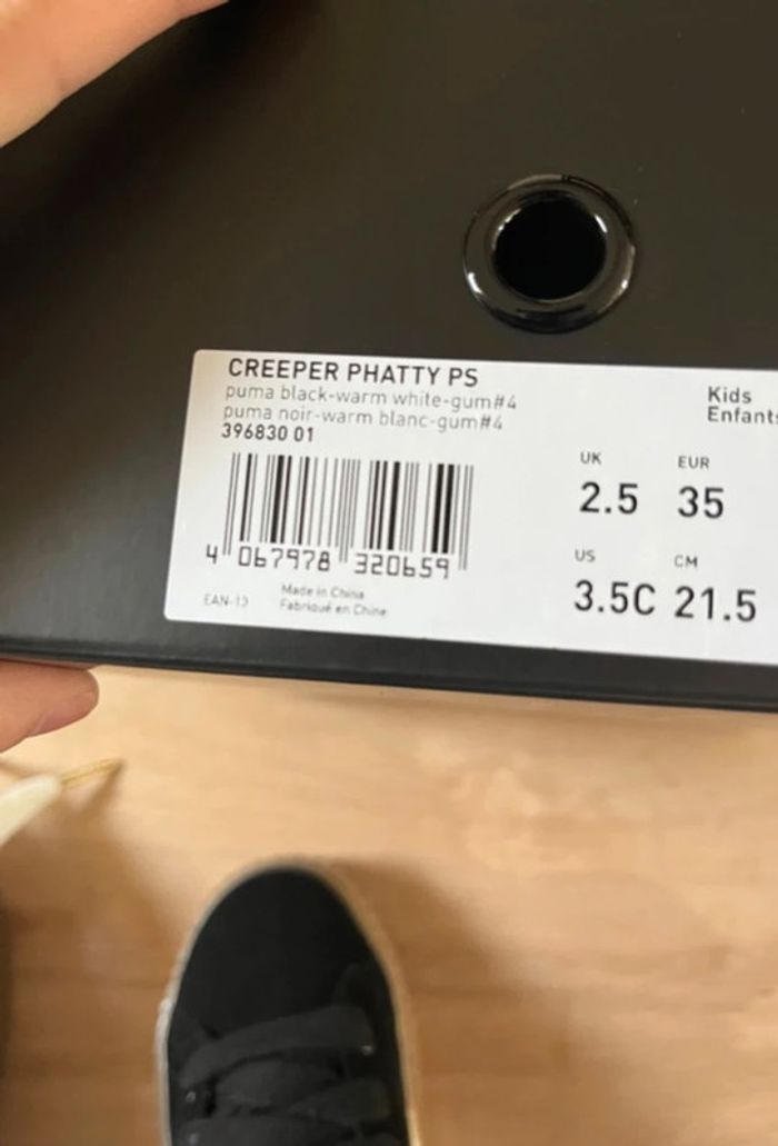Puma X Fenty Creeper Black White 35 - photo numéro 4