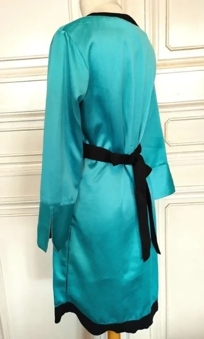 Almatrichi Robe Soirée Satinée Aqua T L - photo numéro 9