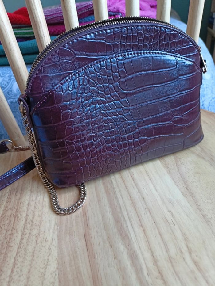 Sac bandoulière croco