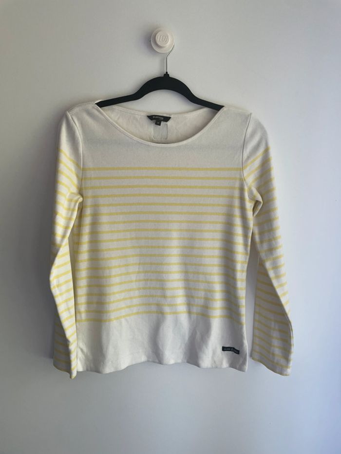 Marinière Burton Blanche et Jaune