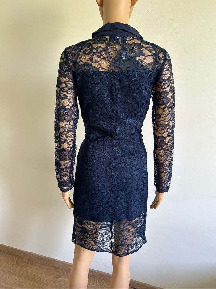 Robe bleue marine neuve en dentelle AX Paris taille US 10 - photo numéro 5