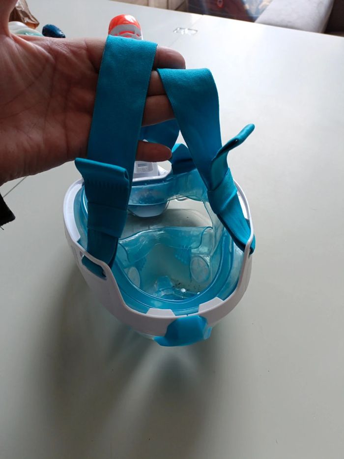 Masque avec tuba seac taille L XL bleu et blanc - photo numéro 4