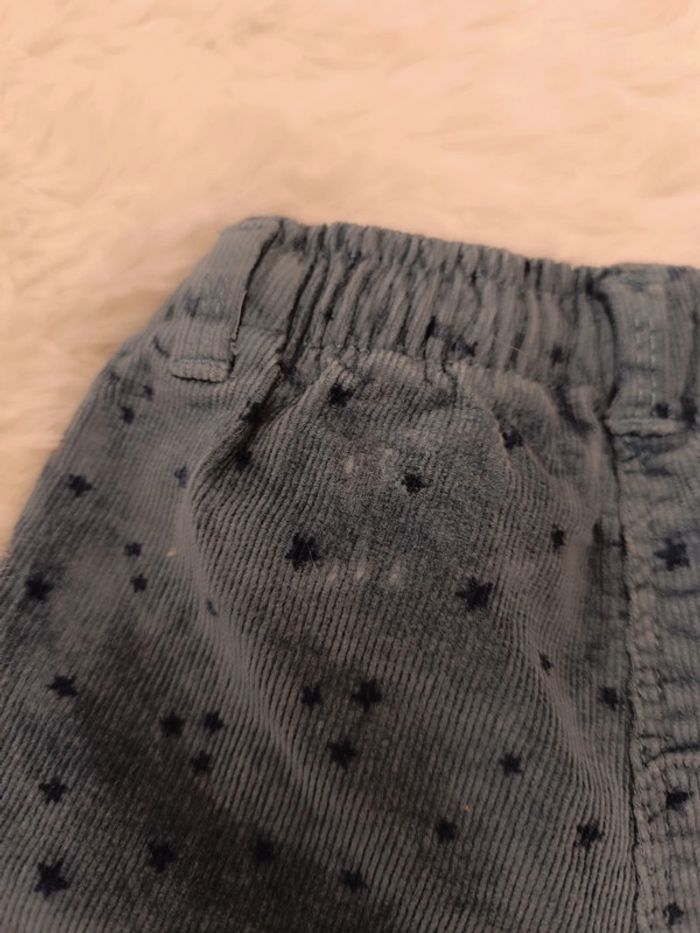 Short taille réglable velours côtelé étoiles T. 18 mois Lulu Castagnette - photo numéro 6