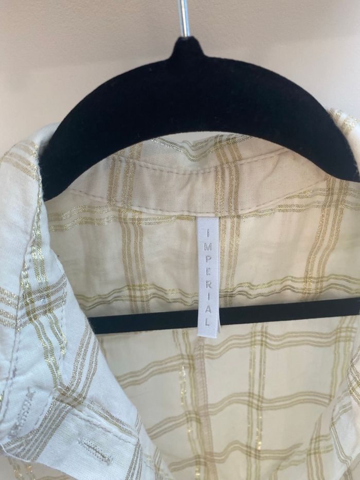 Chemise sans manche asymétrique taille 36 impérial dorée en TBE - photo numéro 2