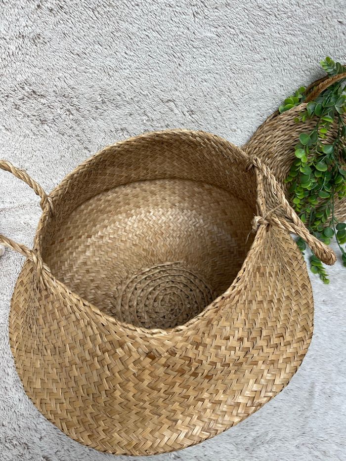 Grand panier de rangement en roseau - Atmosphera - photo numéro 4
