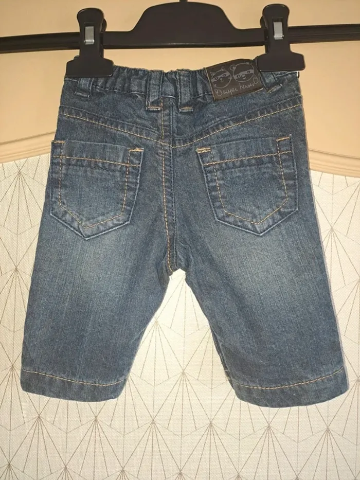 Pantalon jean bébé garçon 1 mois kitchoun comme neuf - photo numéro 8