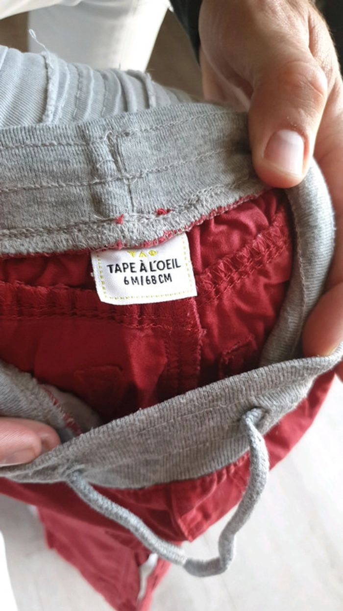 Pantalon rouge tape à l'œil 6m - photo numéro 3