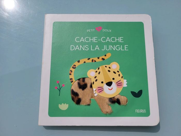 Livre à toucher Collection Petit-doux Fleurus 🐆 Cache-cache dans la jungle 🐊 72 - photo numéro 2
