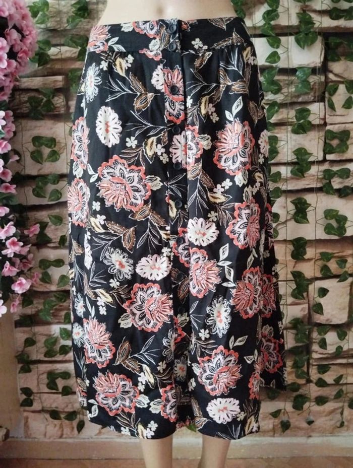 🌸Jupe Mi-longue Fleurie Promod Taille 36🌸 - photo numéro 2