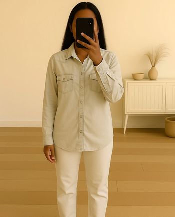 Chemise en jean boutonnée vintage Kiabi