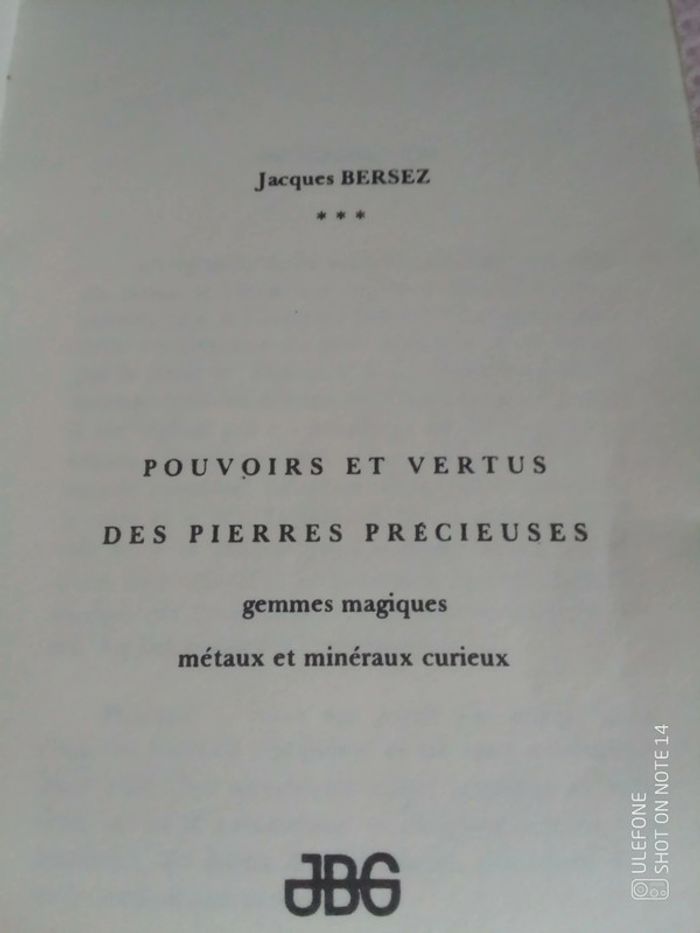 Pouvoirs et vertus des pierres précieuses jacques bersez - photo numéro 5