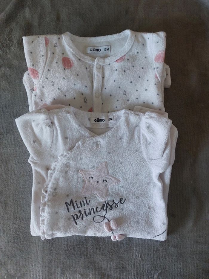 Lot de 2 pyjamas 3mois