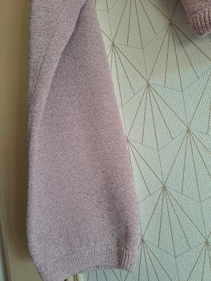 Superbe gilet fille comme neuf rose à paillettes tbe NKY 10 ans - photo numéro 4