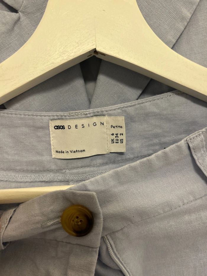 Ensemble tailleur Asos Petite 34/30 bleu ciel - photo numéro 3