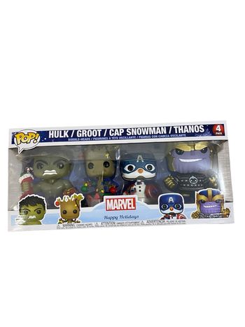 Pack 4 figurines pop Marvel neuf - édition spéciale noël