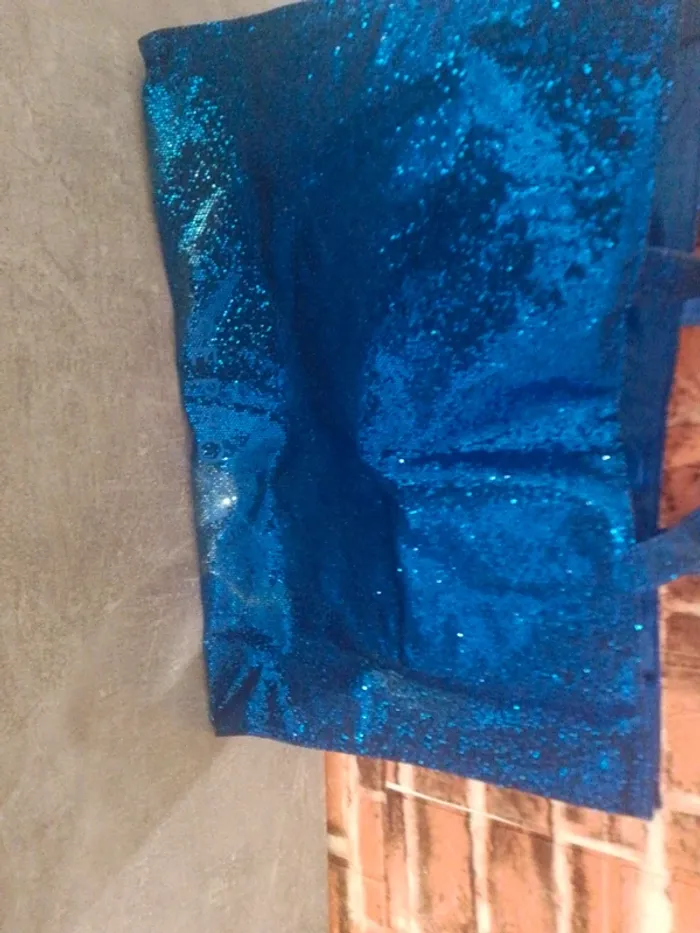 Joli sac bleu à paillettes - photo numéro 2