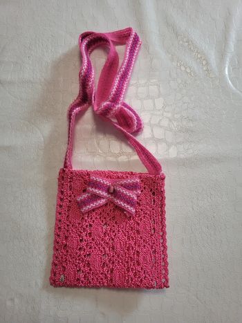 Sac rose crochet