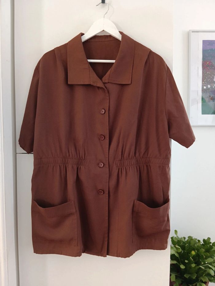 Veste marron handmade vintage - photo numéro 2