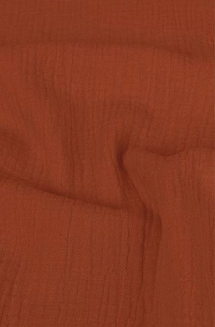 Double Gaze de coton couleur Brique - photo numéro 2