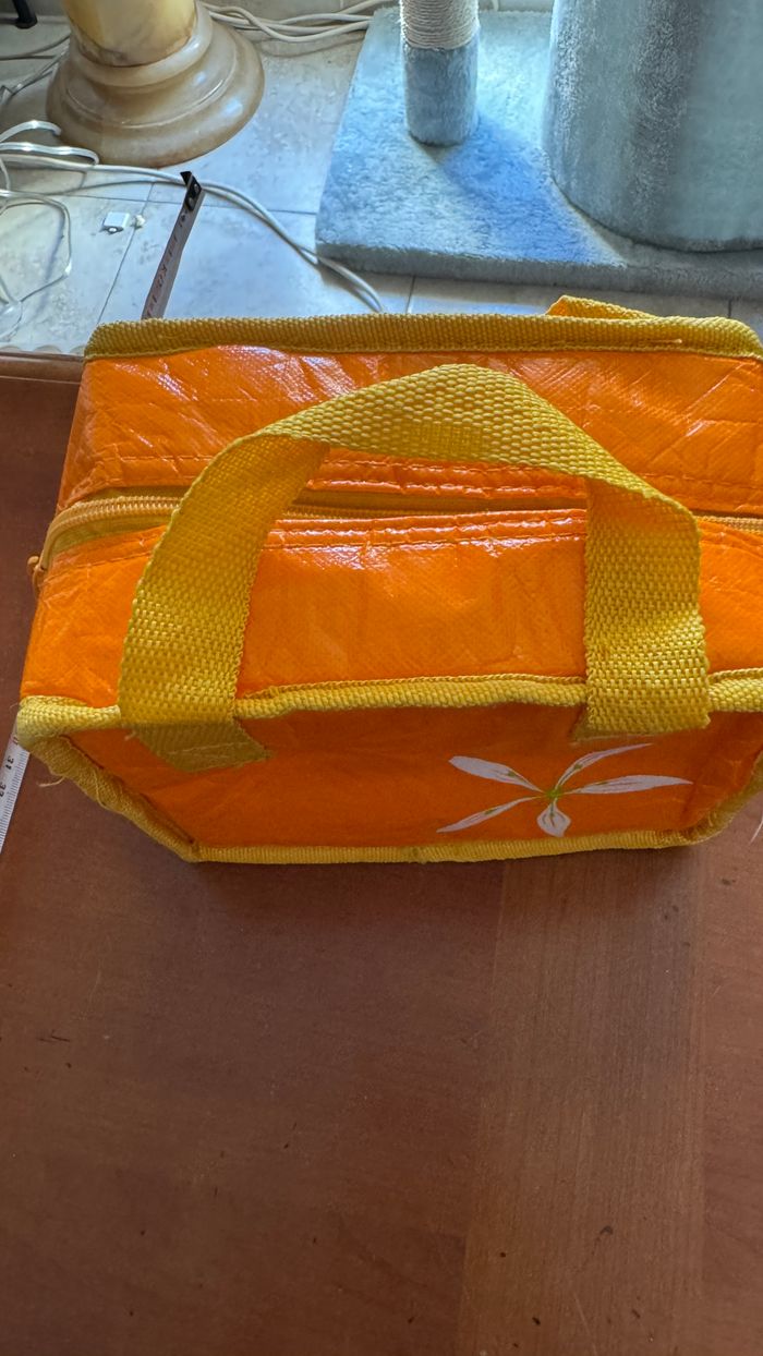 Sac isotherme glacière repas orange - photo numéro 2