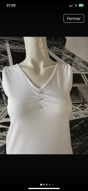 Teeshirt faux boutonnage 34/36