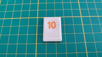 Tuile chiffre 10 dix orange jeu de société Rummikub Le rami des chiffres jeu de voyage Hasbro #C68