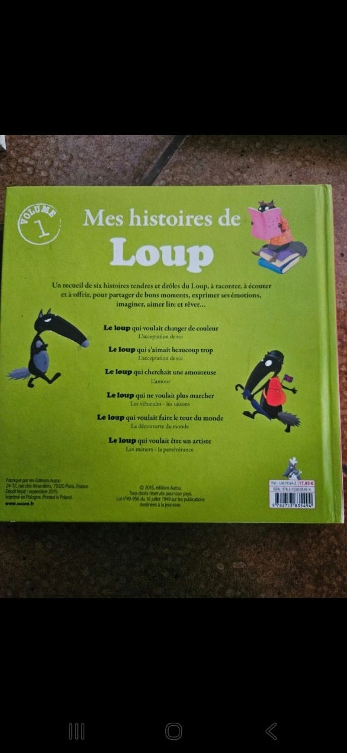 Livre enfant "mes histoires de Loup" volume 1 - photo numéro 3