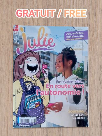 Magazine Julie n°278 / 10 à 14 ans - Gratuit / Free