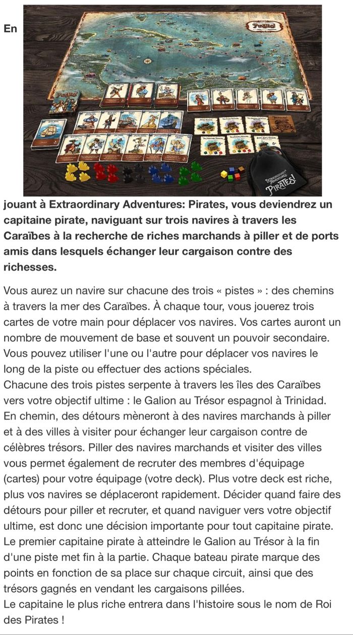 Jeux de société, premium game Map pirates rares - photo numéro 2