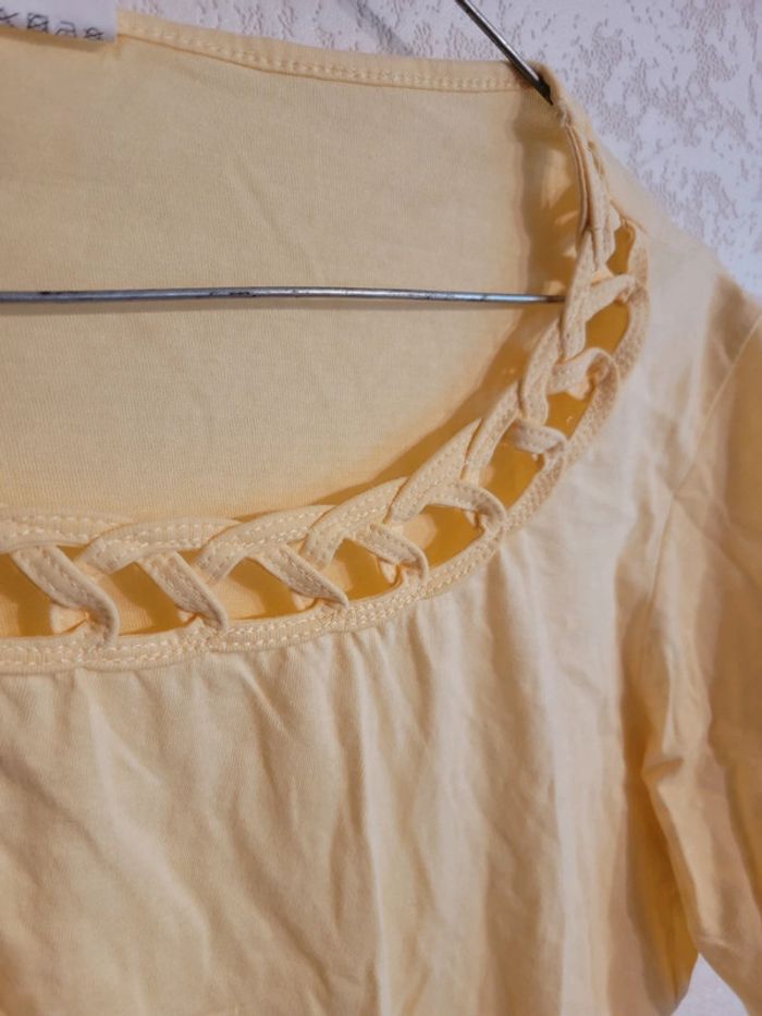 T-shirt unique avec Maille été  vintage élégant - photo numéro 2