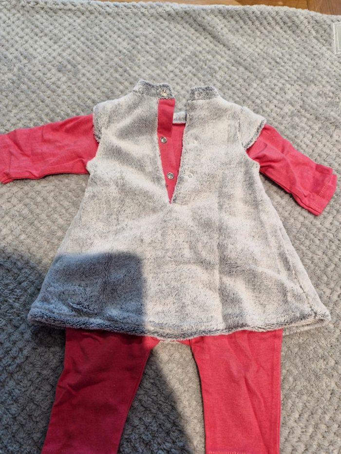 Robe avec leggings intégré chaude bébé fille 1 mois Sucré D'Orge - photo numéro 6