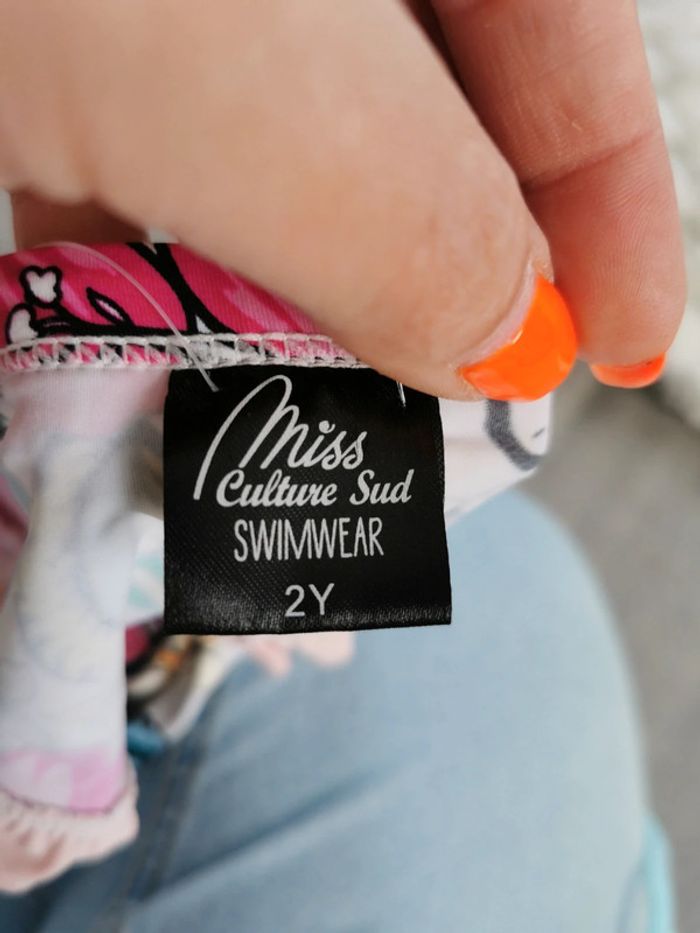 Maillot de bain 2 pièces bikini miss culture sud summer rose taille 2 ans - photo numéro 3