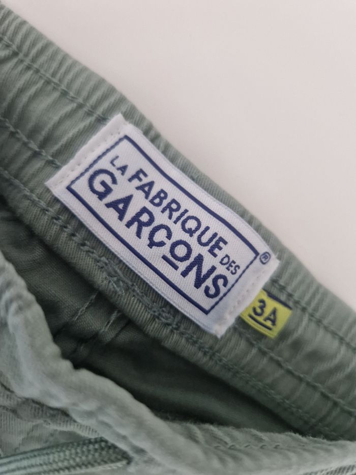 Pantalon garçon 3 ans La fabrique des garçons  vert sauge - photo numéro 3