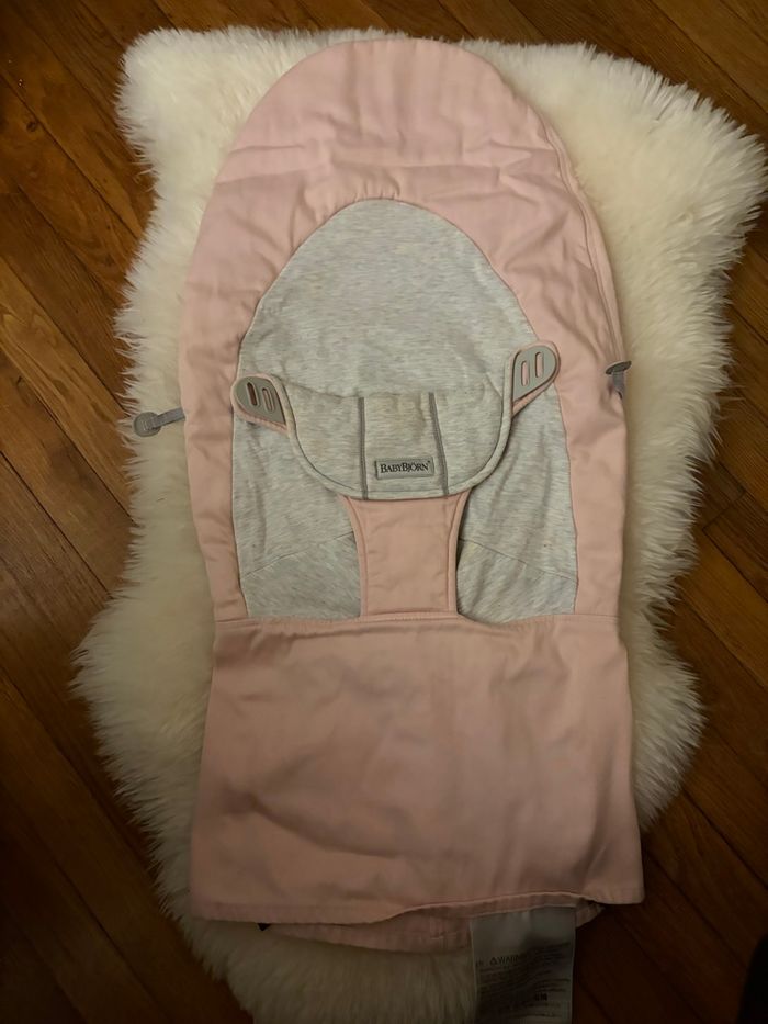 BabyBjörn  house pour Transat – Rose & Gris (coton jersey ultra confort)