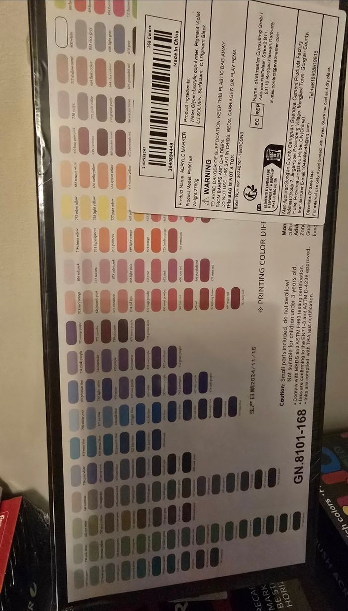 La boite Guangna 168 feutres acryliques - photo numéro 2