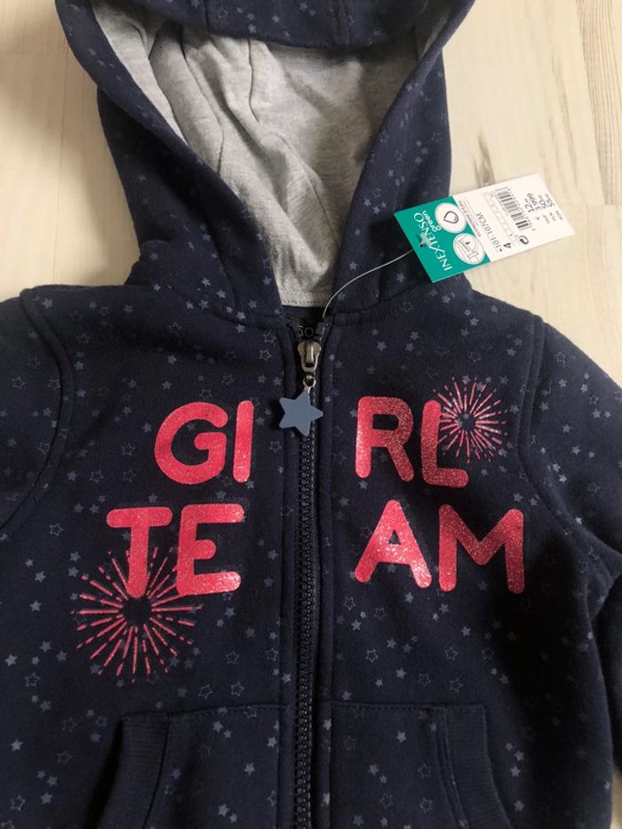Gilet zippé à capuche Neuf fille 3 ans - 4 ans - photo numéro 2
