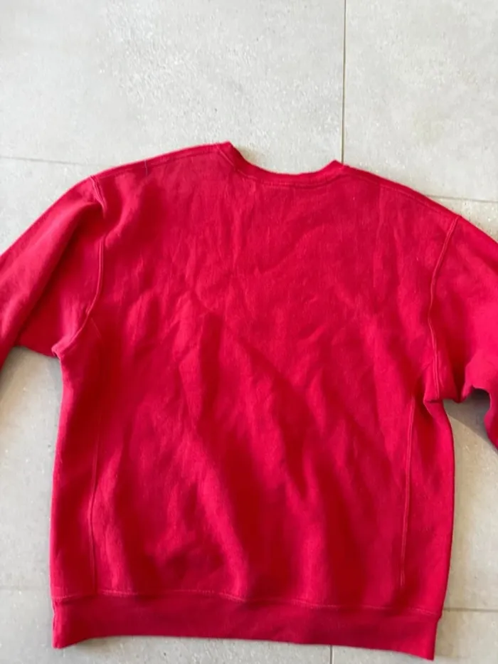 Sweat rouge reality, bon état, taille L - photo numéro 3