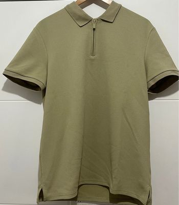 Polo homme gaufré vert - Taille M - Kiabi