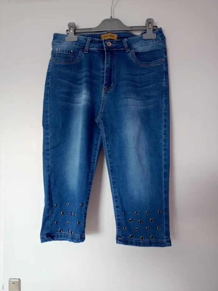 Pantacourt jean femme 42