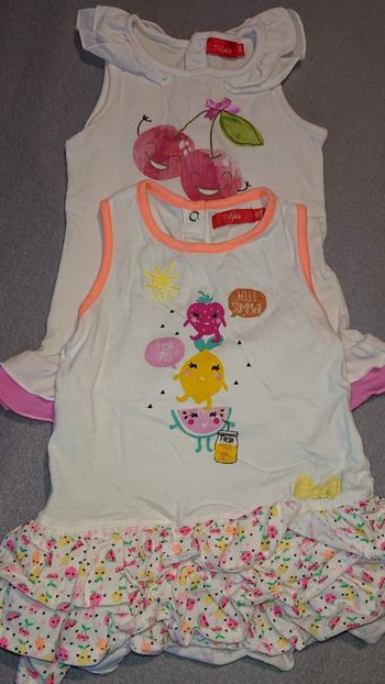Lot de 2 robes été, Tissaia, 12 mois/1 an